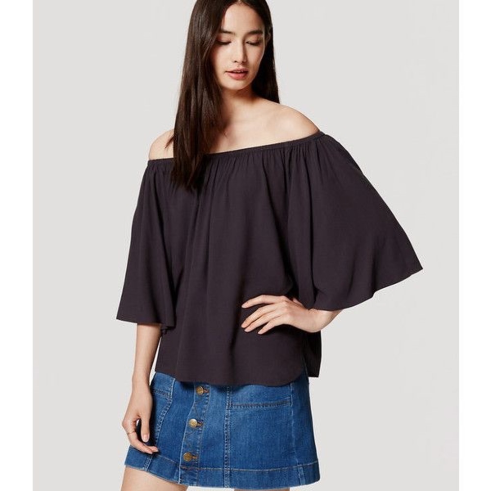 Loft off the shoulder “swing” top